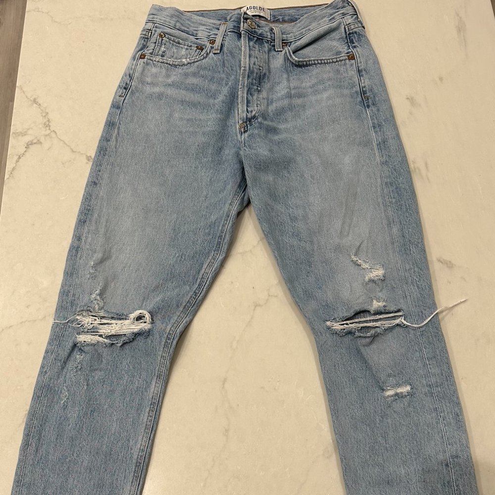 Agolde Riley High Rise Straight Crop Size 27